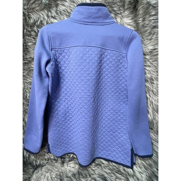 L.L. Bean‎ Quilted Blue Fleece Sweater Women's Size S - Picture 5 of 5